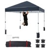 10 x 10 Pop Up Canopy, Beach Tent 3 Adjustable Heights, Easy Up Sun Shade w/ Wheeled Carry Bag, Outdoor Portable Shelter for Events, Parties, Camping - 2 of 4