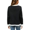 Women's Classic Contrast Trim V-Neck Knit Cardigan, Casual Chic Open-Front Jacket for Daily & Office Wear - 3 of 3