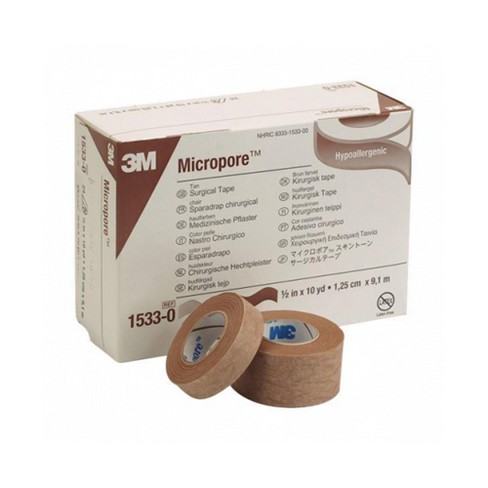 3m Micropore Surgical Tape, Tan, 0.5 In X 10 Yds, 24 Count : Target
