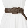 Allegra K Women's Chunky Buckle Braided Woven Wide Dress Waist Belts 58-84cm/22.83-33.07" - 4 of 4