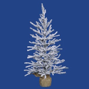 Vickerman Flocked Angel Pine Artificial Christmas Tabletop Tree - 1 of 2