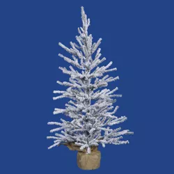 Vickerman 36" Flocked Angel Pine Artificial Christmas Tree, Unlit
