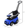 2 In 1  Push Car Stroller Sliding Car with Horn Music Light Function Secure Bar Ride on Toy for Boy Girl 1-3 Years Old-3irtyhousy - 4 of 4