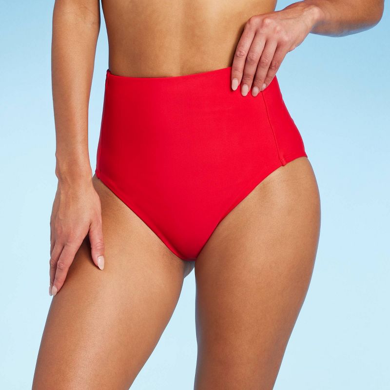 Women's Extra High Waist Tummy Control Medium Coverage Bikini Bottom - Kona Sol™, 1 of 20