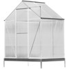 Gulches 6x4x7 Feet Polycarbonate Greenhouse Heavy Duty Aluminum Walk in Kit with Rain Gutter Vent Door for Backyard Garden - 4 of 4
