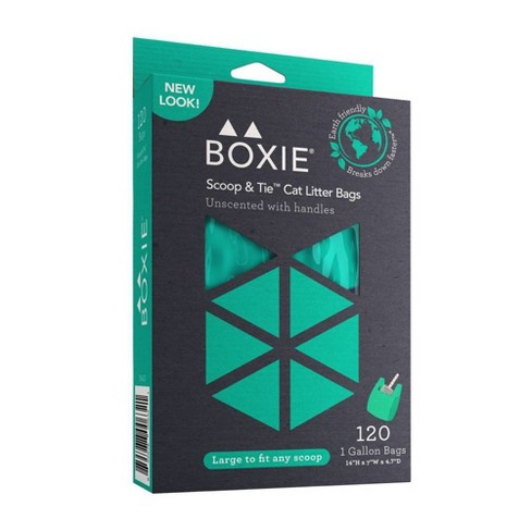 Boxiecat Sustainable Scoop Tie Unscented Cat Litter Bags 120ct Target