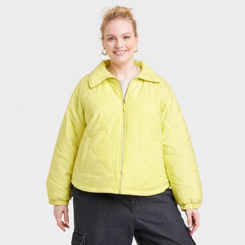 Women's Quilted Jacket - Universal Thread™ Lime Green 4x : Target
