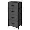 FONTOI Multi-Drawer and Tall Storage Cabinet, Perfect for Family Rooms, Black, 17.7"*11.8"*36.4" - 2 of 4