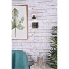 Elegant Lighting Neri 1 light black and brass and clear glass wall sconce - 2 of 4