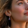 Ross-Simons 3.40 ct. t.w. Amethyst and .30 ct. t.w. Tanzanite Drop Earrings in Sterling Silver - 2 of 4