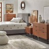 Noble 6 Drawers Dresser Walnut - Buylateral: Sturdy Particleboard, Black Metal Legs, Bedroom Storage - 4 of 4