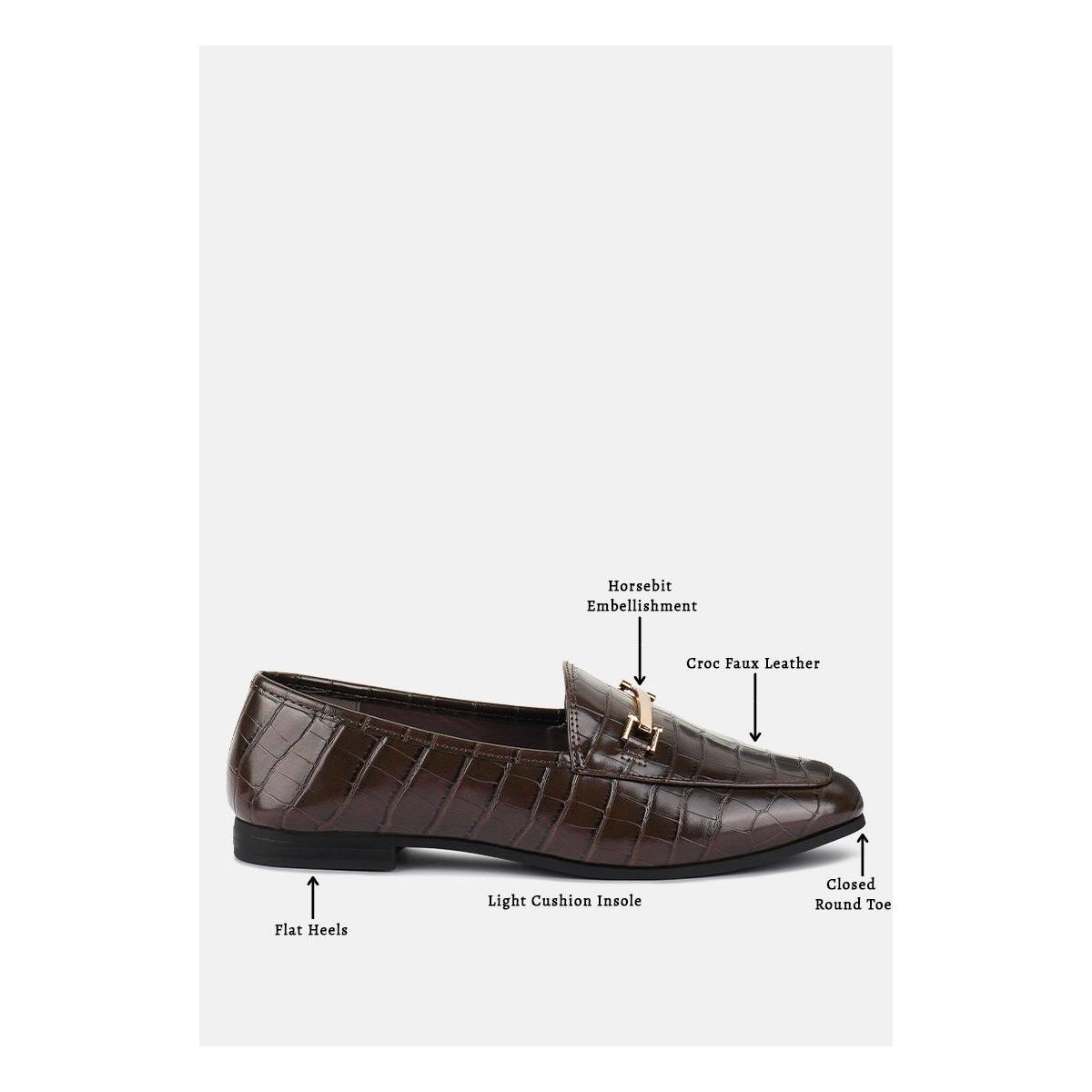 Женские туфли London Rag Womens Deverell Street Smart Horsebit Embellished Loafers 6 — фото 6