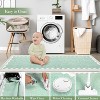 Acekool Washable Area Rug, Non Slip Soft Low Pile Carpet, Geometric Bordered Modern Accent for Living Room Bedroom Nursery, Lightweight - 2 of 4