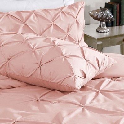 Swift Home | Diamond Smocking Pintuck 3-Piece Comforter Set