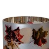 Northlight 6" Matte White and Gold Autumn Leaves Flameless Glass Candle Holder - 3 of 4