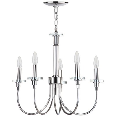 Sharon Chandelier - LIT4425 - Clear/Chrome - Safavieh