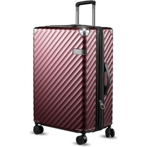 LUGGEX 28 Inch Luggage,Polycarbonate Expandable Hard Shell Suitcase With Spinner Wheels,Checked Large - 1 of 4