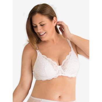 Leading Lady The Brigitte Racerback - Front-closure Underwire T-shirt Bra  In White, Size: 40a : Target
