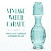 Elle Décor Vintage Night Bedside 33 oz. Water Carafe With Tumbler, 2-Piece Set, Elegant Pitcher and Matching Drinking Glass Doubles As Lid - 2 of 4