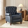 Justine Transitiona Wooden Upholstery Genuine Leather Recliner with Nailhead Trim for Living Room and Bedroom  | ARTFUL LIVING DESIGN - 3 of 4