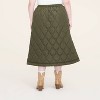 Women's Quilted Midi A-Line Skirt - Woolrich x Target Olive Green - 3 of 3