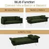 70.1 "futon sofa bed, convertible double sofa bed with folding armrests for living rooms and small Spaces Green - 4 of 4