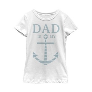 Girl's Lost Gods Father's Day Dad is My Anchor T-Shirt - 1 of 4