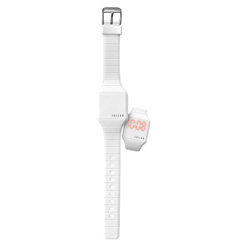 Girls' Fusion Hidden LED Digital Watch - White, 3 of 5