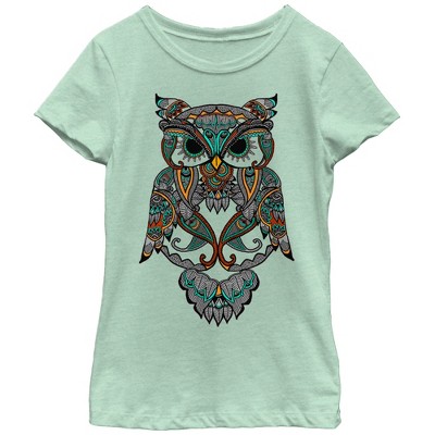 Girl's Lost Gods Indy Henna Owl T-shirt - Mint - Small : Target