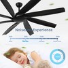 Wanze of Ocean 72 in. Modern Indoor&Outdoor Downrod Mount Black Blades 6-Speed Ceiling Fan with Remote and 3-Size Downrods - 2 of 4