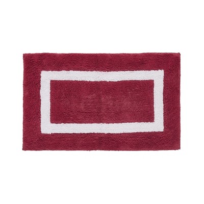Hotel Bath Rug 100% Premium Cotton Tufted Two Tone Reversible Bathroom Rug, Soft & Water Absorbent, Machine Washable Bath Mat