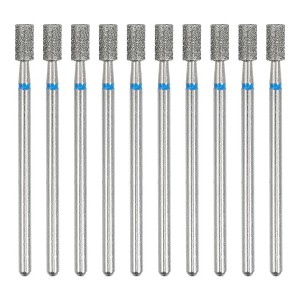 Unique Bargains Emery Nail Drill Bits Set for Acrylic Nails 3/32 Inch Nail Art Tools 44.4mm Length Blue 10Pcs - 1 of 4