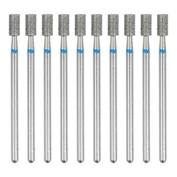 Unique Bargains Emery Nail Drill Bits Set for Acrylic Nails 3/32 Inch Nail Art Tools 44.4mm Length Blue 10Pcs