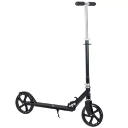 Aosom Kids Foldable Kick Scooter with Adjustable Height, Soft Textured Handles, Wide Deck, Brakes for Ages 3-8, 29.5" H - 39" H