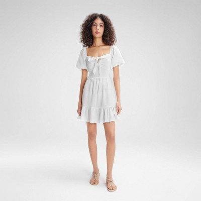 Women's Short Sleeve Mini Dress - Wild Fable™ White S