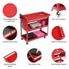 Karl Home 3-Tier Rolling Tool Cart in Red - 2 of 4