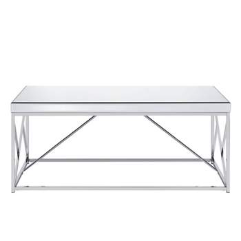 Evelyn Mirror Top Cocktail Table Chrome - Steve Silver Co.