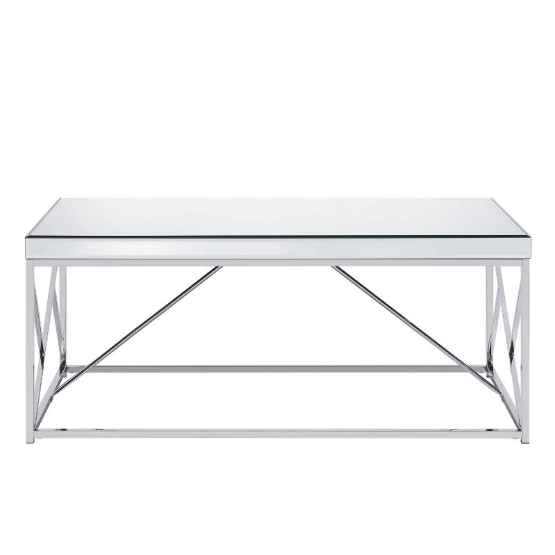 Evelyn Mirror Top Cocktail Table Chrome - Steve Silver Co., 1 of 5