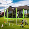 VisioGear Trampolines, Trampoline with Safety Enclosure Net, Trampoline with Basketball Hoop, Green, 144.09"*144.09"*102.75" - 3 of 4
