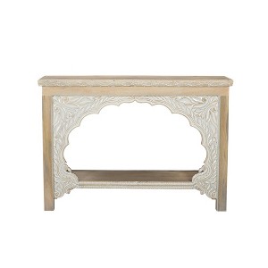 Taran Designs,Grayson Carved Solid Wood Console Table - 1 of 4
