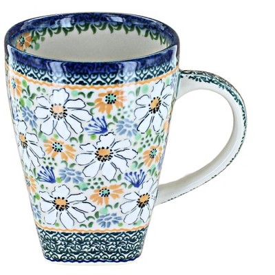 Blue Rose Polish Pottery K06 Galia Large Coffee Mug