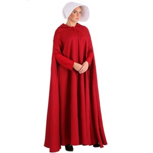 HalloweenCostumes.com Adult Handmaid's Tale Costume Womens, Hooded Red Cloak Robe Halloween Outfit - 1 of 4