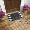 J&V TEXTILES Original Durable Rubber Door Mat, 18x28, Heavy Duty Doormat, Indoor Outdoor, Waterproof, Easy Clean, Low-Profile Mats for Entry, Garage - 2 of 2