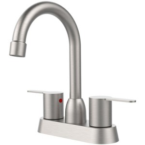 PAGED Bathroom Faucet 2 Handles Bathroom Sink Faucet with Deck Mounted, 3 Hole Faucet for Bathroom - 1 of 4