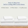 California Design Den 100% Cotton 2-Pack Sheets, Soft & Durable Deep Pocket Full Sheet Set with Sateen Weave, Cooling Sheets - 2 of 4