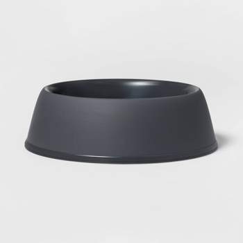 Modern Short Metal Elevated Dog Bowl With Natural Wood Top - Black - Boots  & Barkley™ : Target