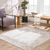 Hauteloom Parkerfield Living Room, Bedroom Area Rug - Traditional - Beige, Black, Charcoal - 6'7" Square - 2 of 4