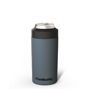 FrostBuddy Universal Buddy Insulated Can Cooler | Fits 12oz Cans, Slim Cans & Bottles | Stainless Steel Drink Holder - 1 of 4