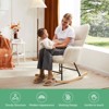MAYEERTY Teddy Upholstered Modern Glider Rocker High Backrest Reading Chair for Nursery Bedroom Living Room - 2 of 4