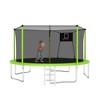 ELJGET 10/14 FT Trampoline for Kids and Adults with Safety Net, Outdoor Backyards Large Recreational Trampolines with Basketball Hoop & Ladder - 3 of 4